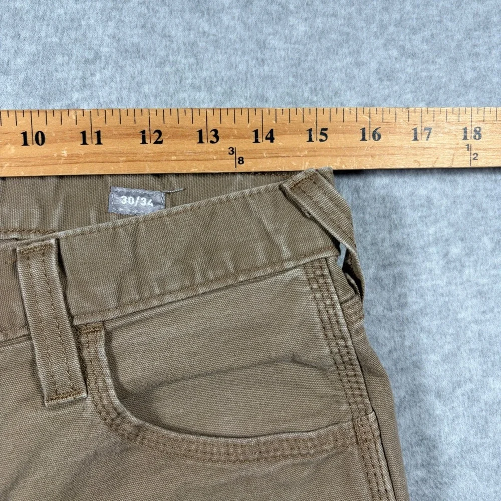 Ariat Rebar M7 Slim Straight Leg Pants Mens 30x34 Brown Canvas Work Trousers